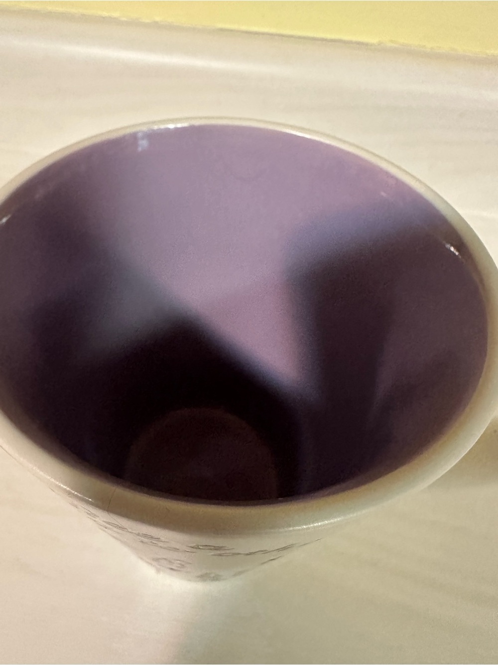 Bee a Blessing Ceramic Mug - White with Lavender Interior - Picture 3 of 4